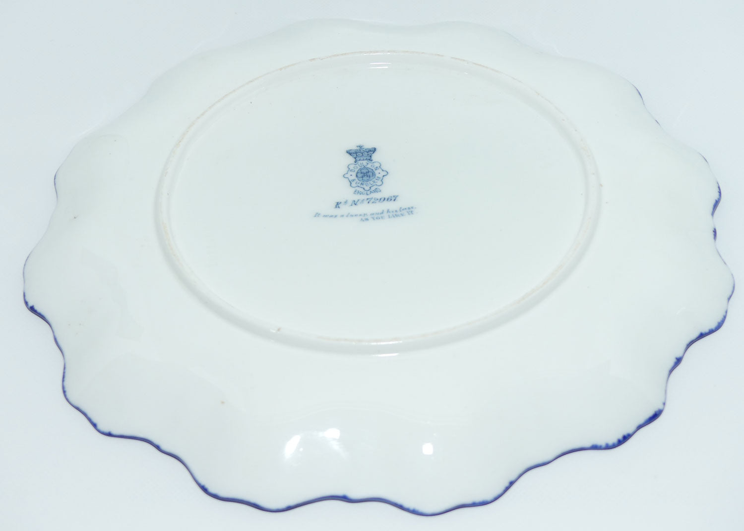 Doulton Burslem Shakespearean As You Like It Lover & Lass Stafford shape plate