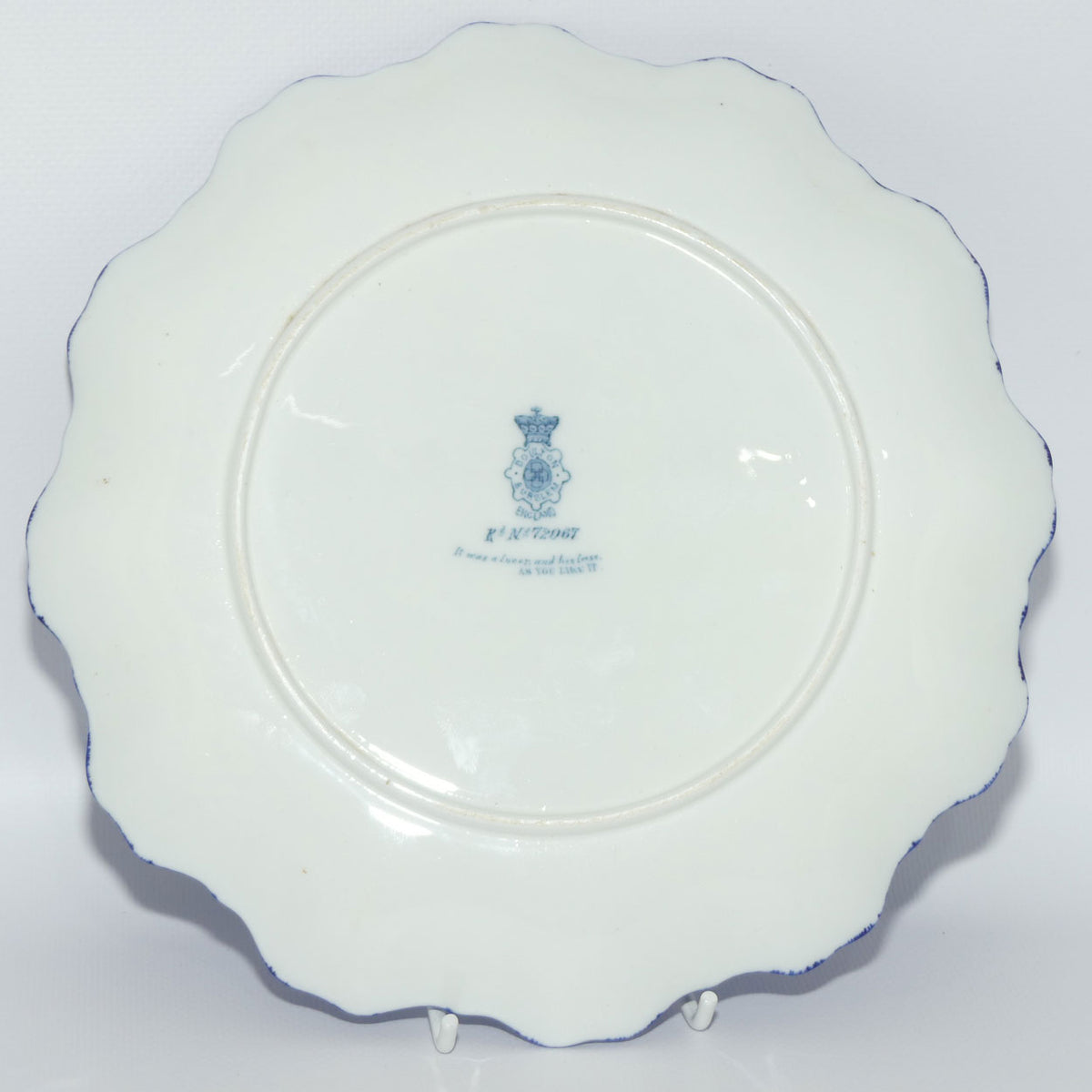Doulton Burslem Shakespearean As You Like It Lover & Lass Stafford shape plate
