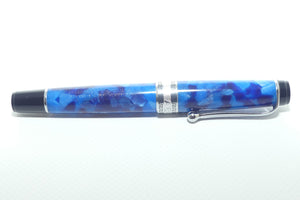 Aurora Italy Optima Cento Fountain Pen | Blue Auroloide | F nib | original boxing