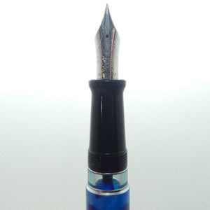 Aurora Italy Optima Cento Fountain Pen | Blue Auroloide | F nib | original boxing