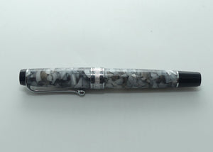 Aurora Italy Optima Cento Fountain Pen | Marble Grey Auroloide | F nib | original boxing