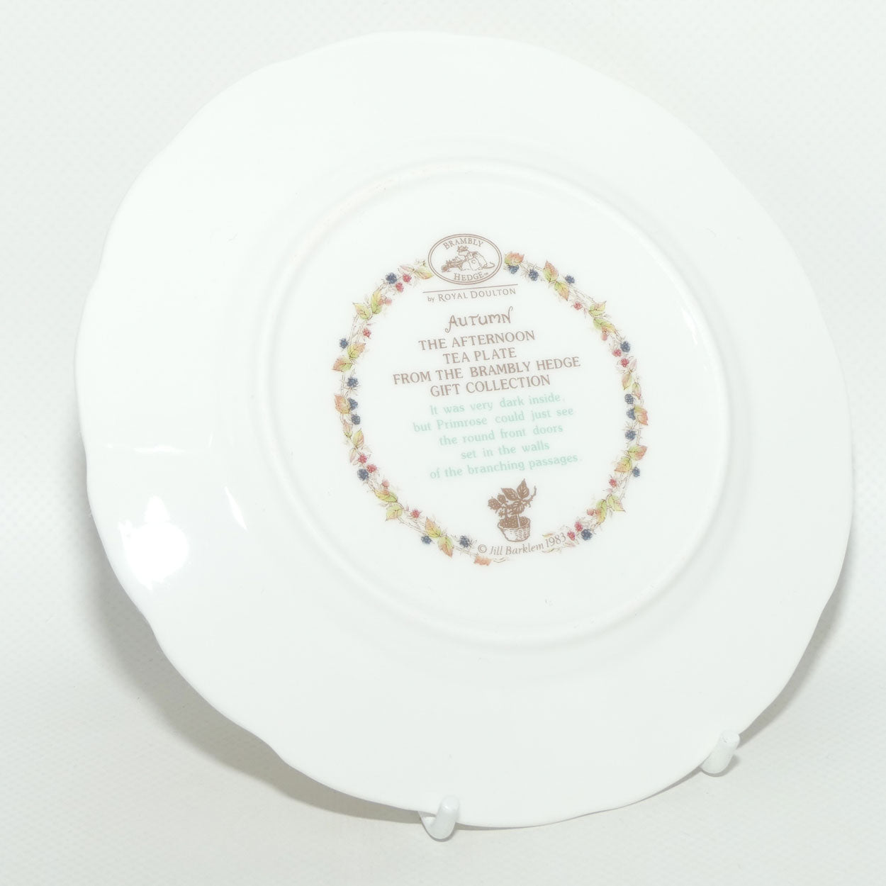 Royal Doulton Brambly Hedge Giftware | 15.5cm plate | Autumn | boxed