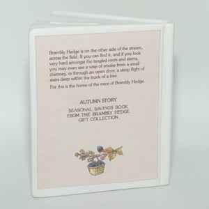Royal Doulton Brambly Hedge Giftware | Autumn Story Book  Bank | Money Box | boxed