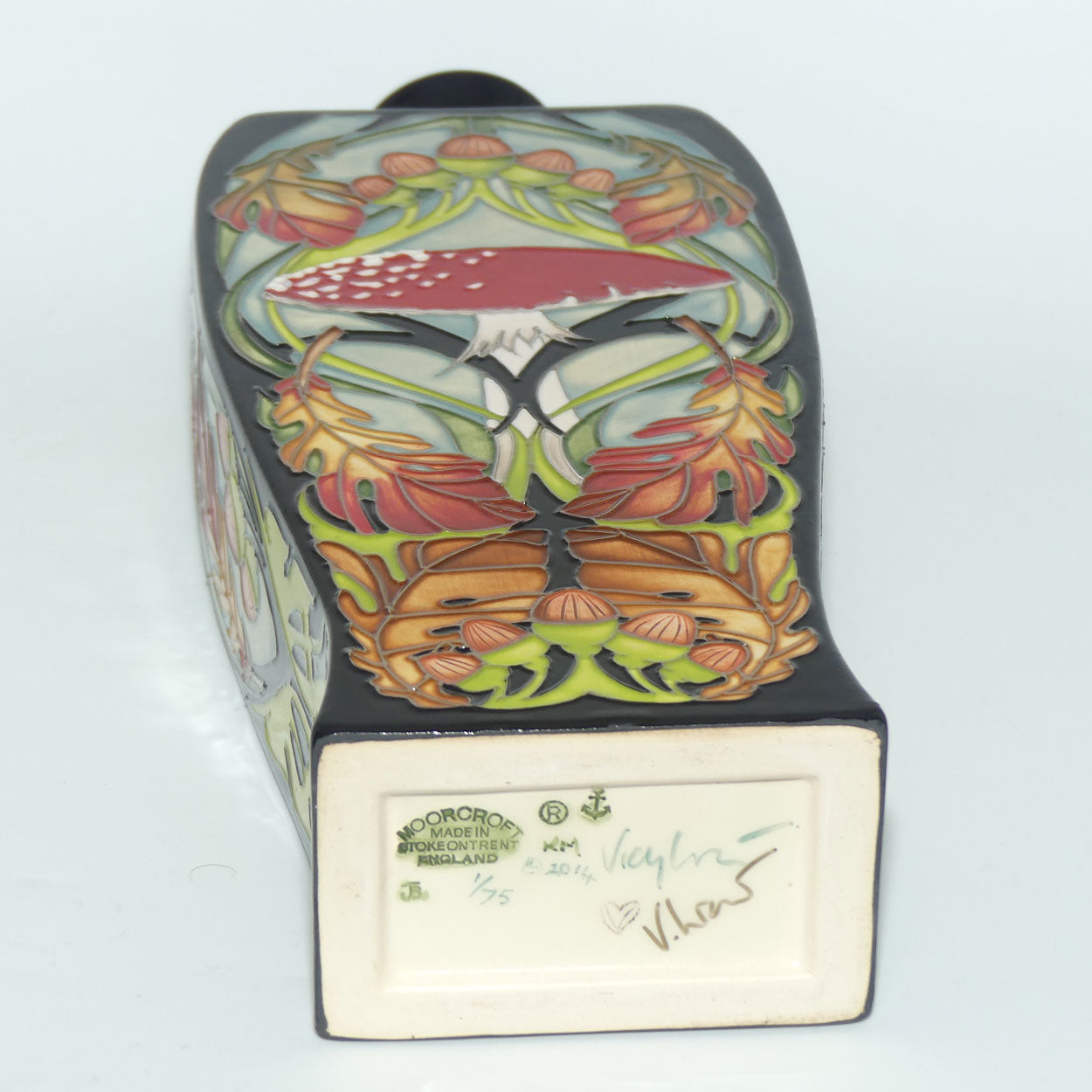 Moorcroft Autumn Toadstools 39/12 vase (Ltd Ed; #1 of 75)
