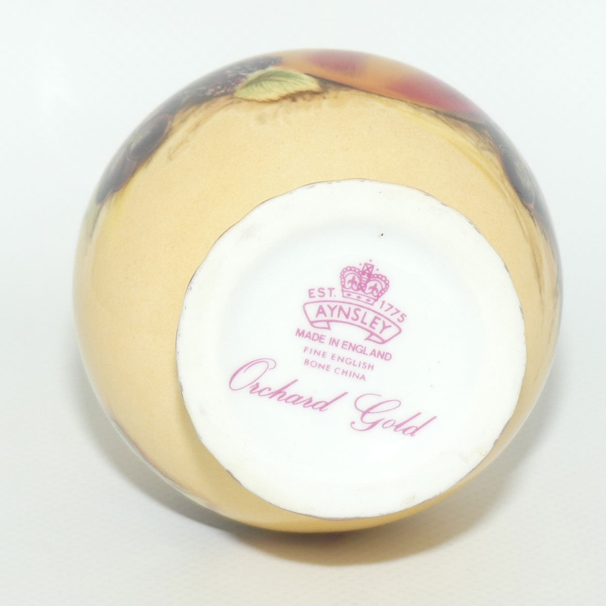 Aynsley Orchard Gold narrow neck vase