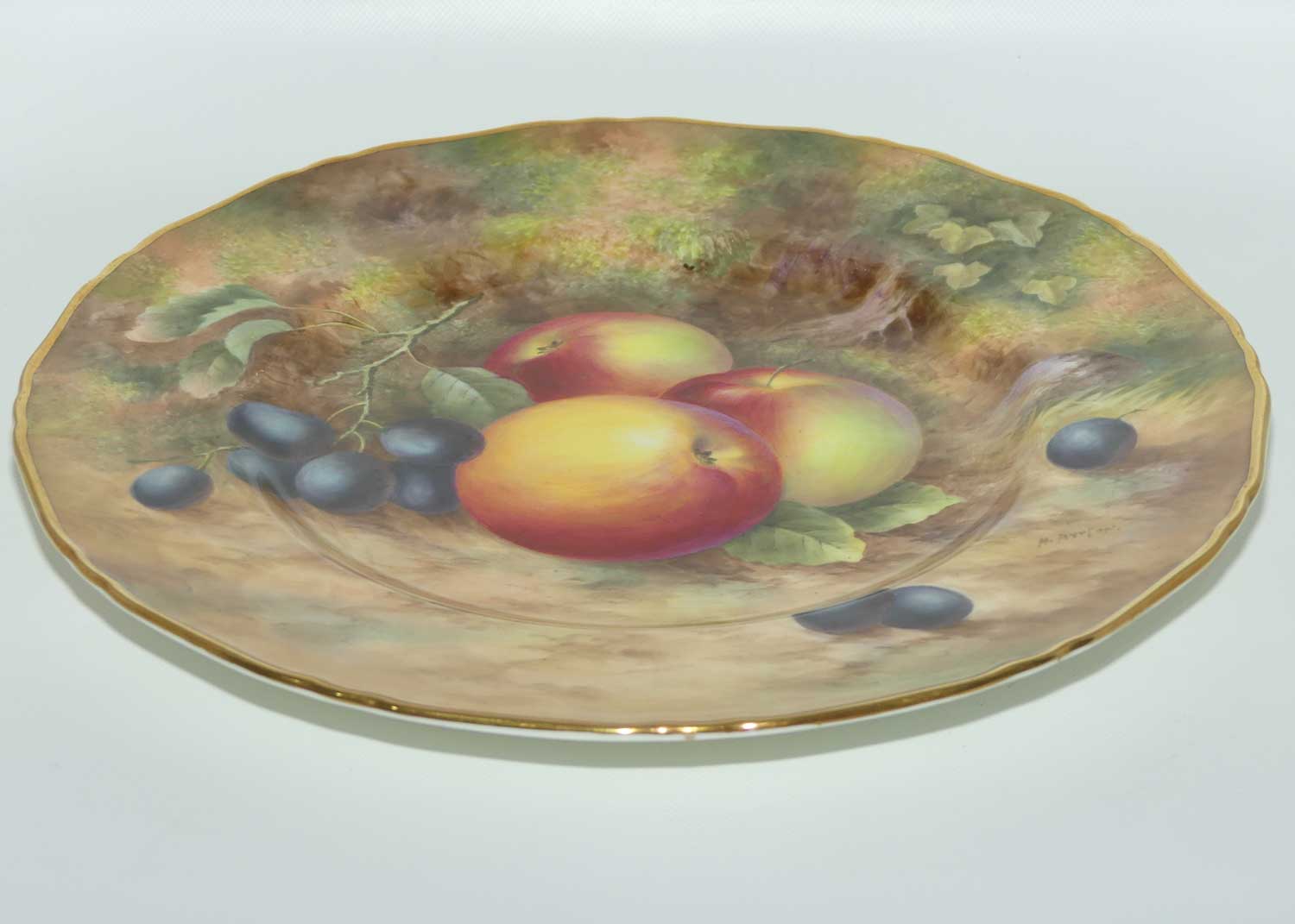 Royal Worcester hand painted Fruit large round plate | 27.5cm | #1 | Ayrton