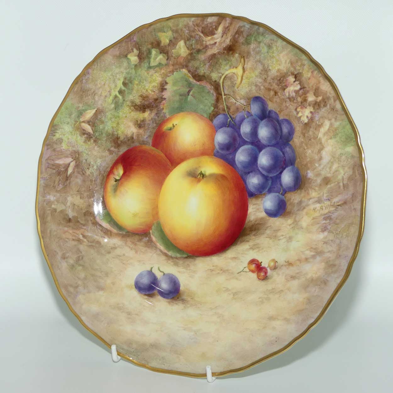 Royal Worcester hand painted Fruit large round plate | 27.5cm | #2 | Ayrton