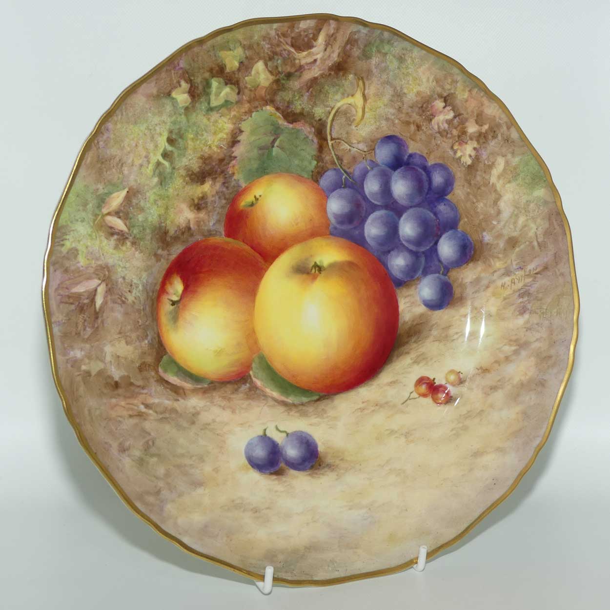 Royal Worcester hand painted Fruit large round plate | 27.5cm | #2 | Ayrton