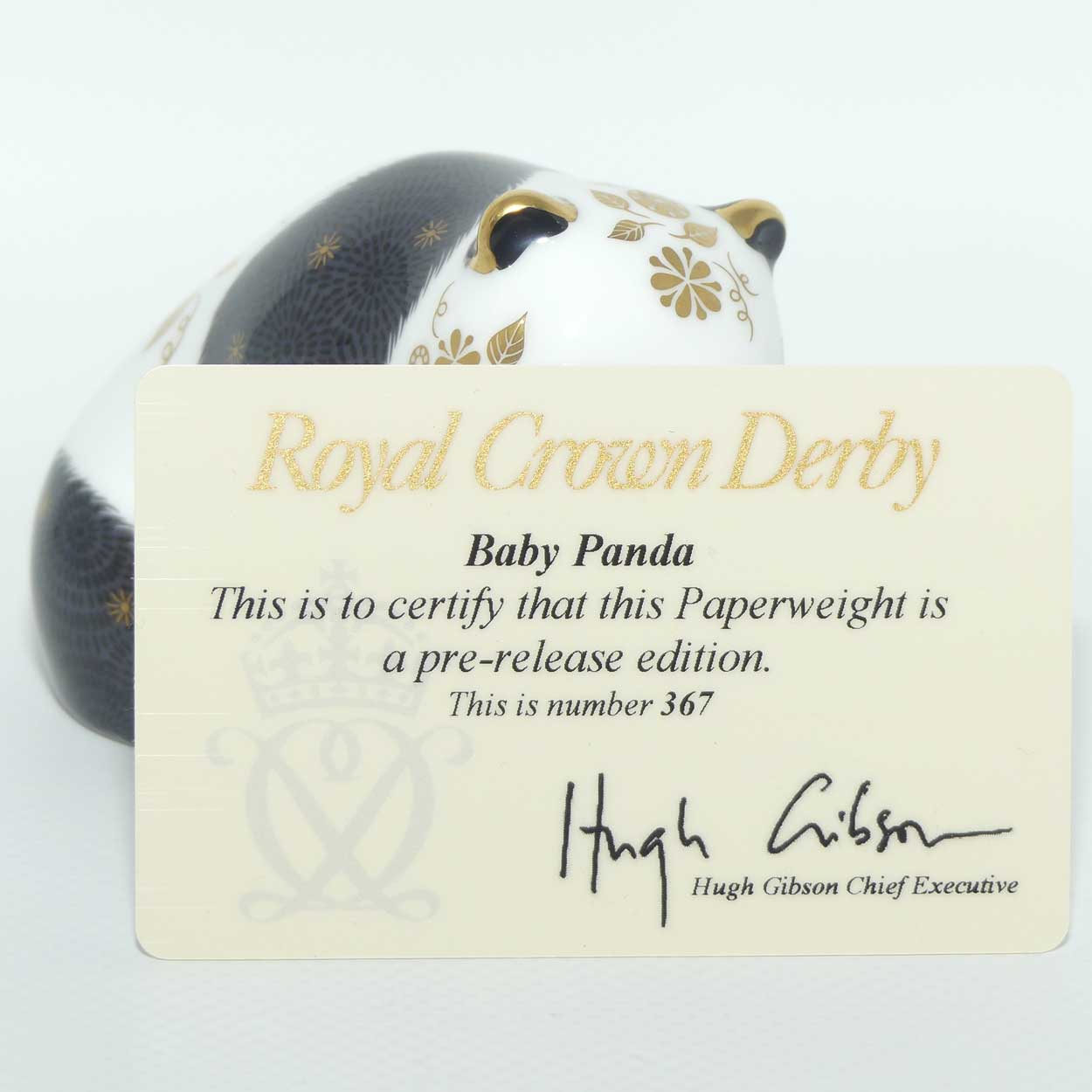 Royal Crown Derby paperweight | Baby Panda | Pre Release edition | boxed