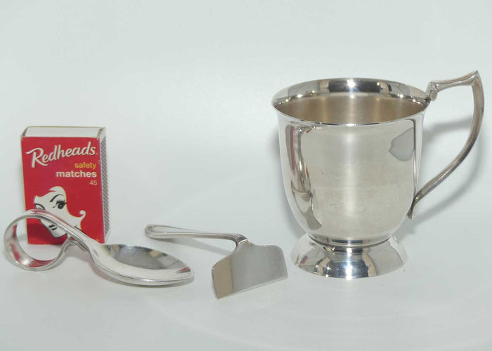 Baby Christening collection | Silver Plated Christening Mug | Baby Pusher | Baby Feeding Spoon