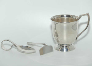 Baby Christening collection | Silver Plated Christening Mug | Baby Pusher | Baby Feeding Spoon