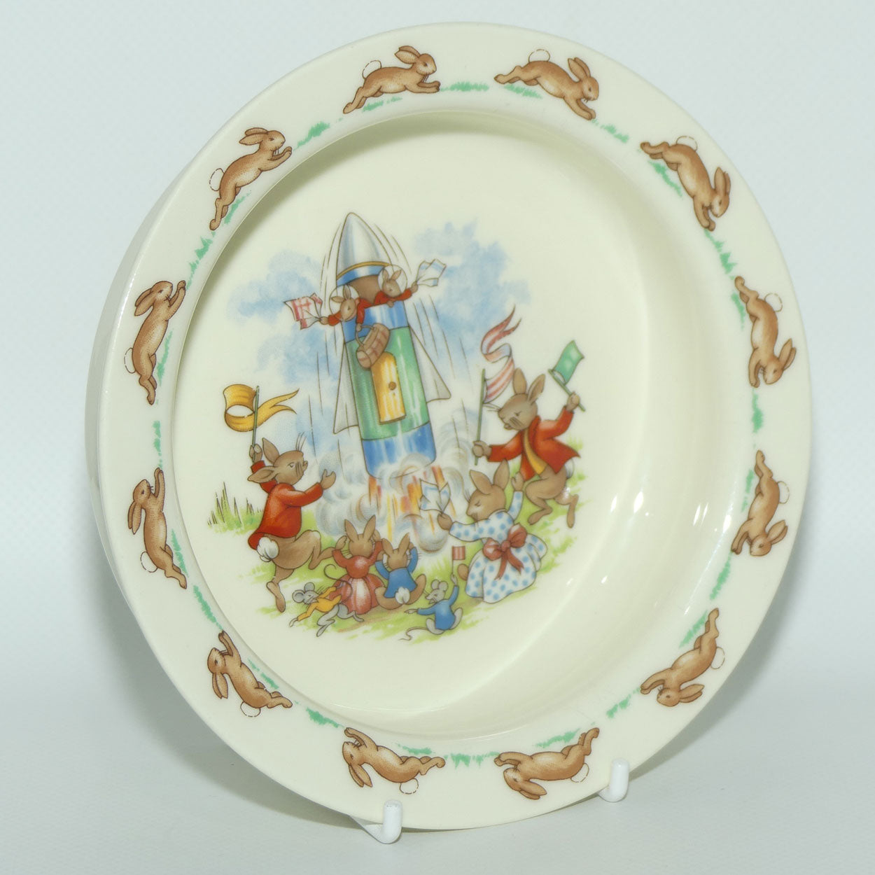 Royal Doulton Bunnykins Tableware Space Rocket Launch baby bowl