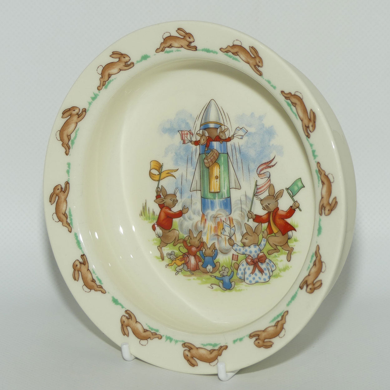 Royal Doulton Bunnykins Tableware Space Rocket Launch baby bowl