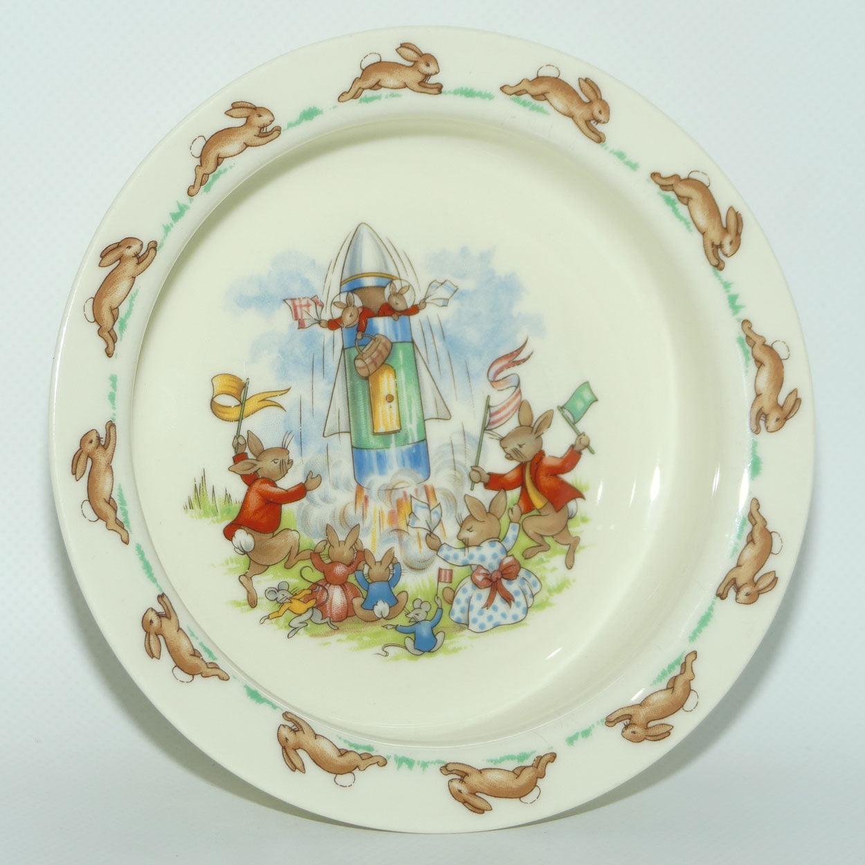 Royal Doulton Bunnykins Tableware Space Rocket Launch baby bowl