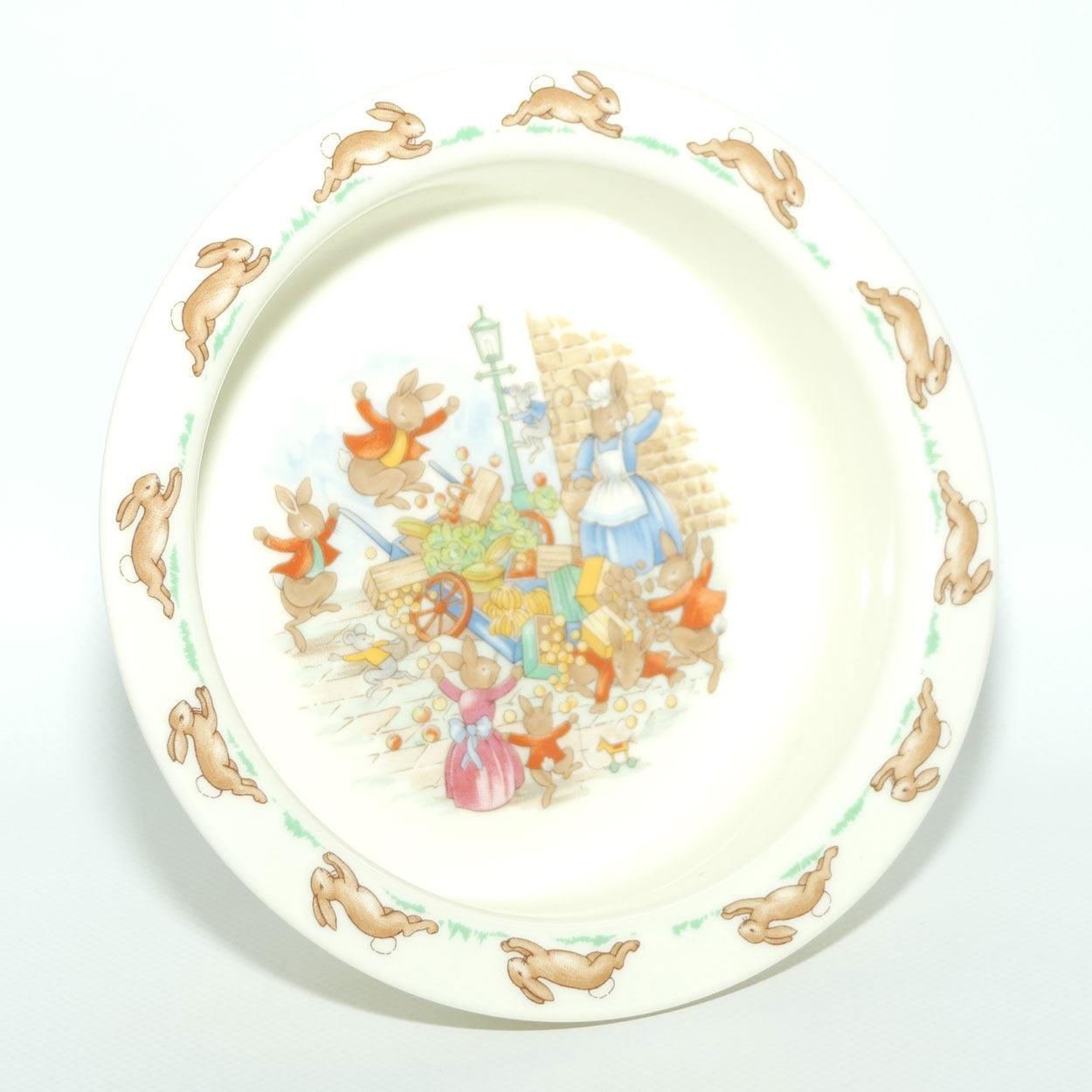 Royal Doulton Bunnykins Tableware Toppling the Fruit Cart baby bowl