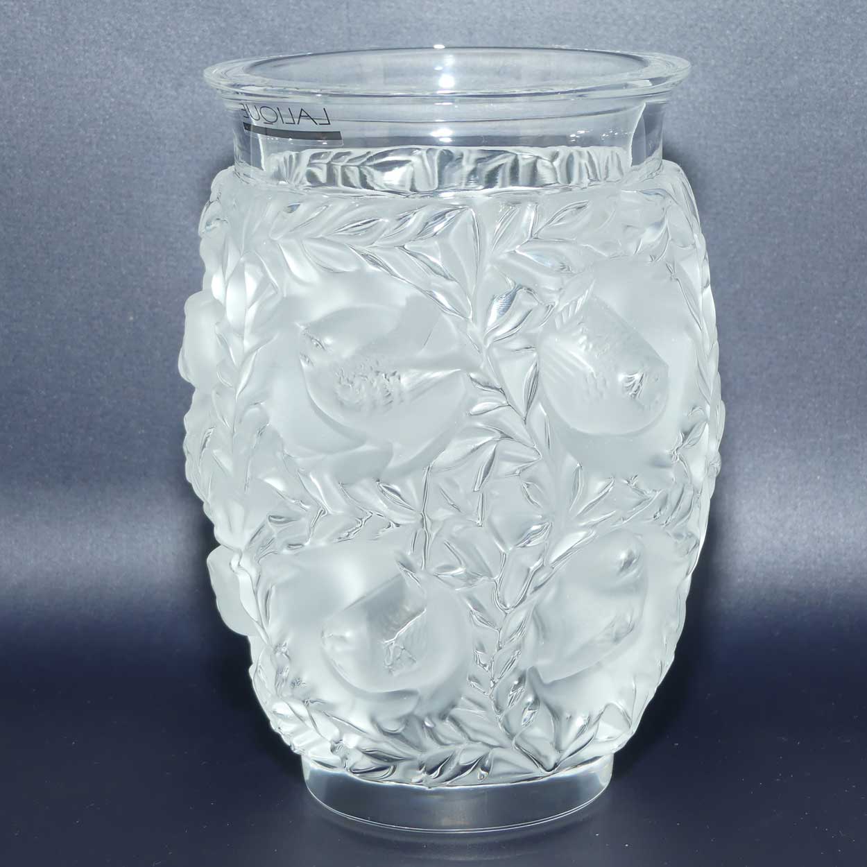 Lalique France Bagatelle vase | Original label intact