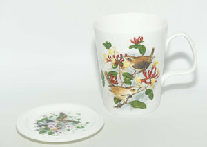 Balfour China Scotland handled mug | Birds of the Hedgerow + matching cover