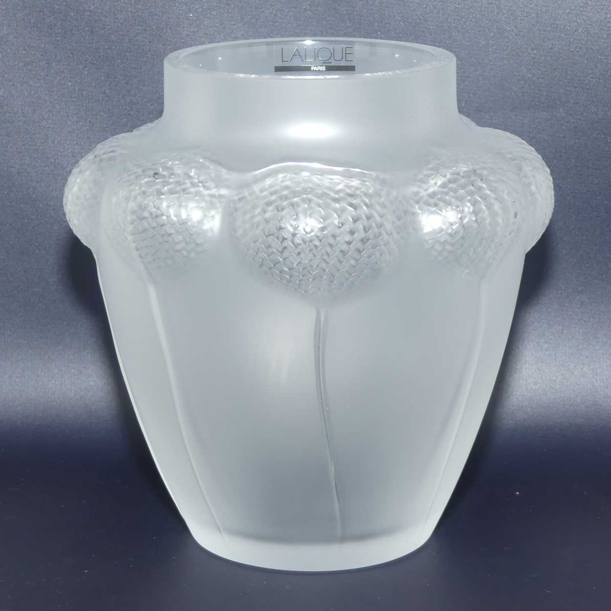 Lalique France Frosted Bali Flower vase | 2011 | boxed