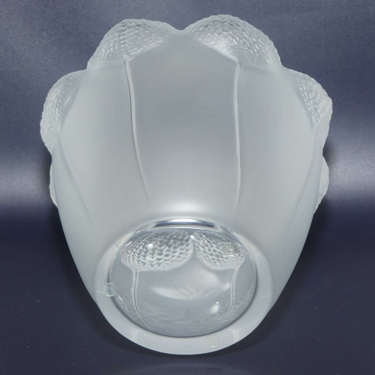 Lalique France Frosted Bali Flower vase | 2011 | boxed