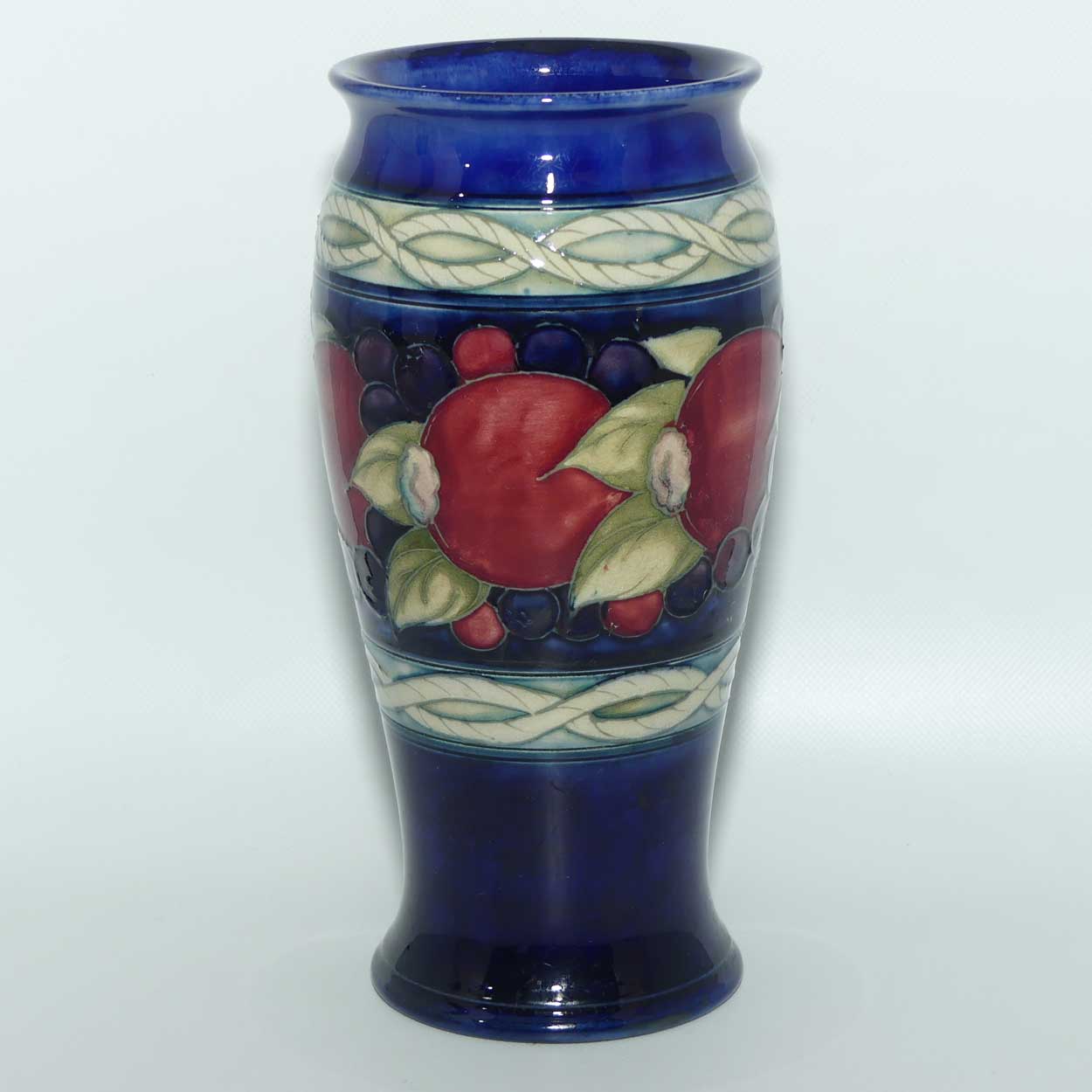 William Moorcroft Banded Pomegranate slender waisted vase | 2 Bands