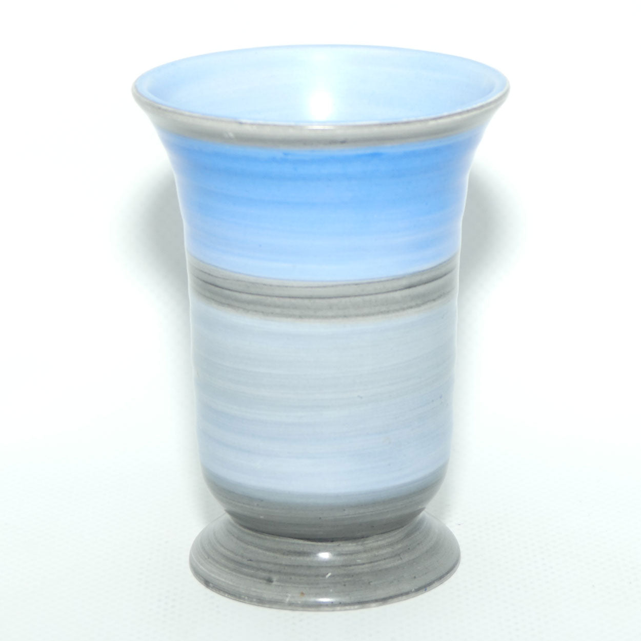 Shelley Harmony pattern | Blue and Grey banded design | mini vase 9.5cm tall