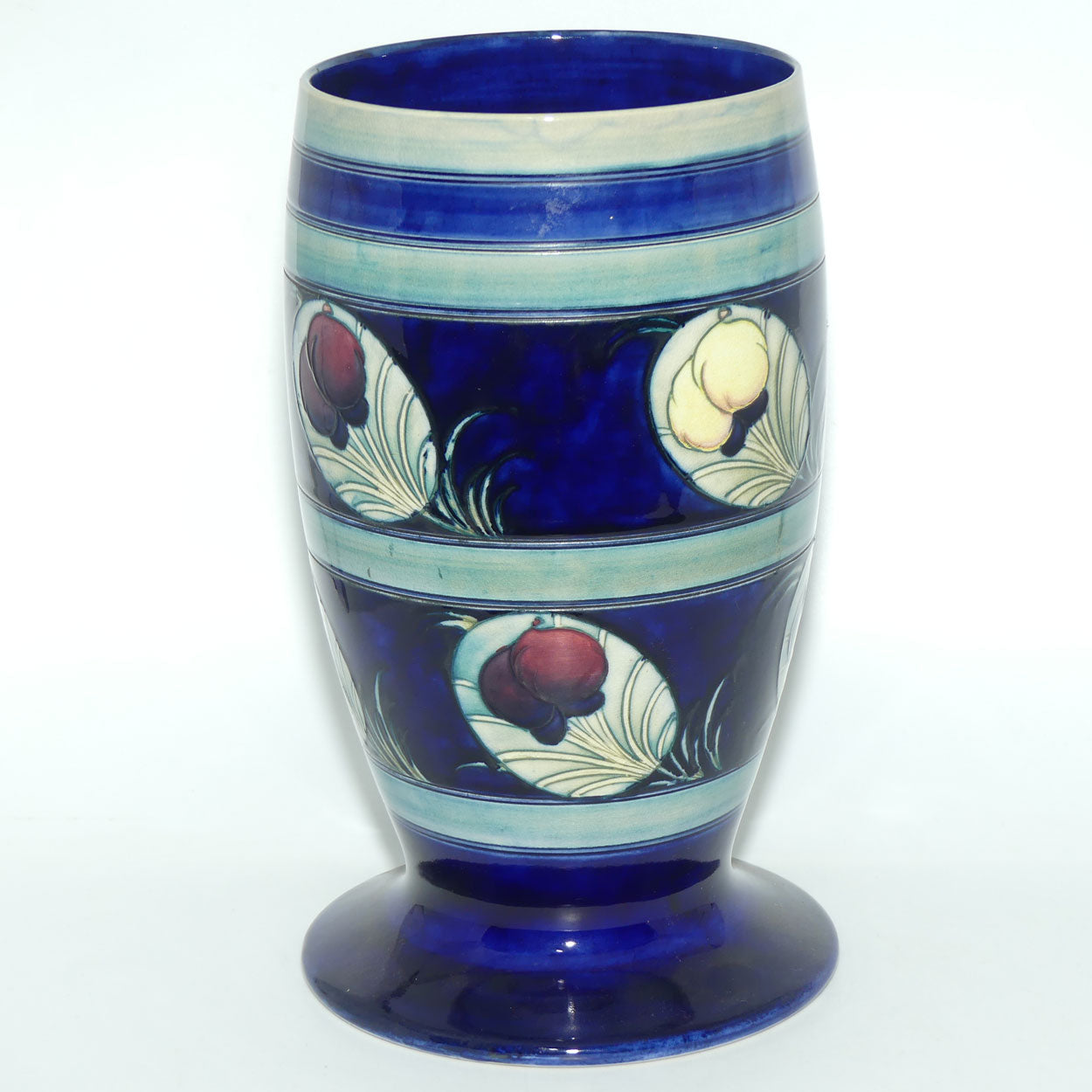 William Moorcroft Banded Wisteria with Peacock Feather | shape 303/10 large vase