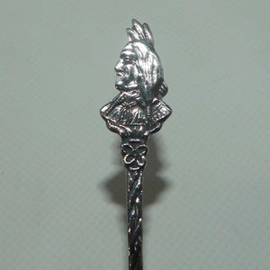 Sterling Silver Souvenir tea spoon | BANFF | Indian Chief motif