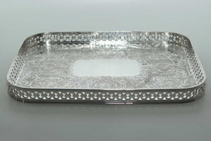 Barker Ellis England fine quality silver plated small drinks tray