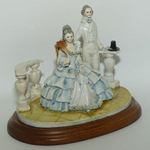 Casabianca ADL Italy CapoDimonte figure of Victorian couple on wooden base