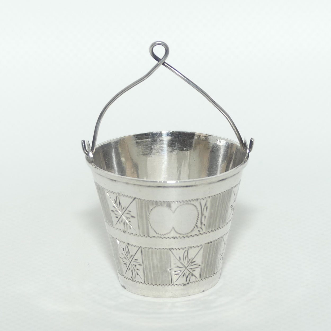 Russian Silver 84 Zolotnik Bucket form Tea Strainer | c.1881 - 1896 Kostroma mark