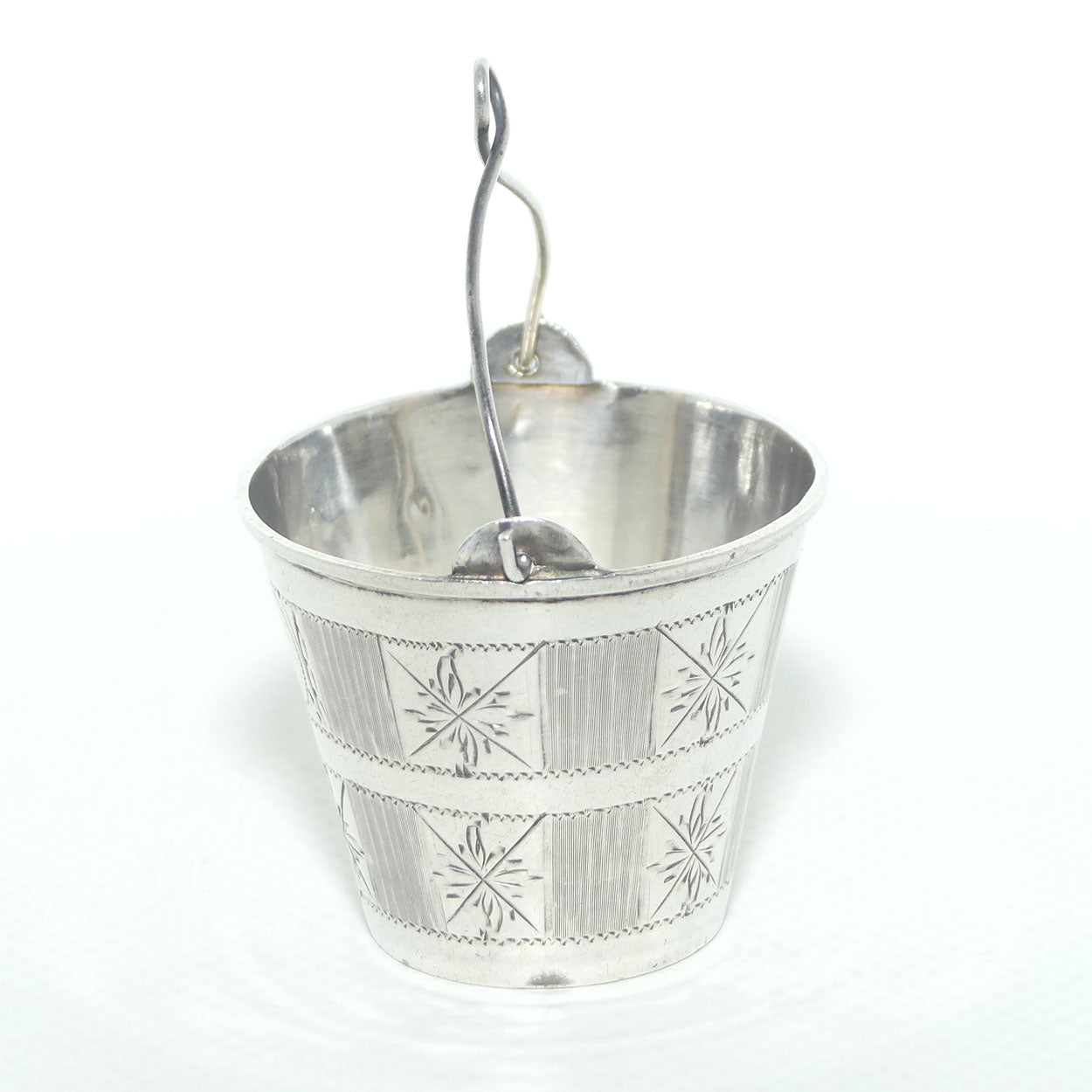 Russian Silver 84 Zolotnik Bucket form Tea Strainer | c.1881 - 1896 Kostroma mark