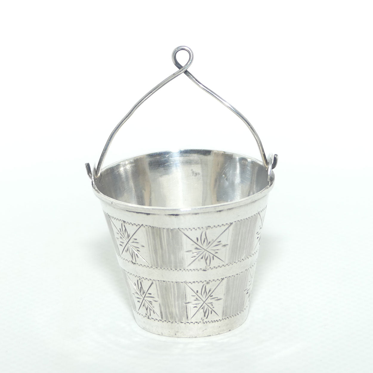 Russian Silver 84 Zolotnik Bucket form Tea Strainer | c.1881 - 1896 Kostroma mark