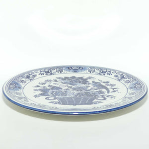 Delft Blue Holland Blue and White Floral Basket with Bird plate | 21cm