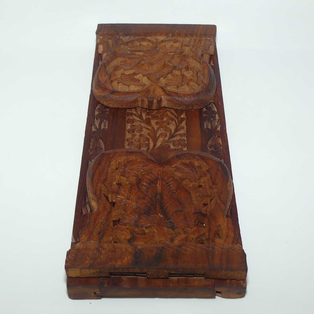 Batik Carved Teak Leaf and Floral motif expanding book slide