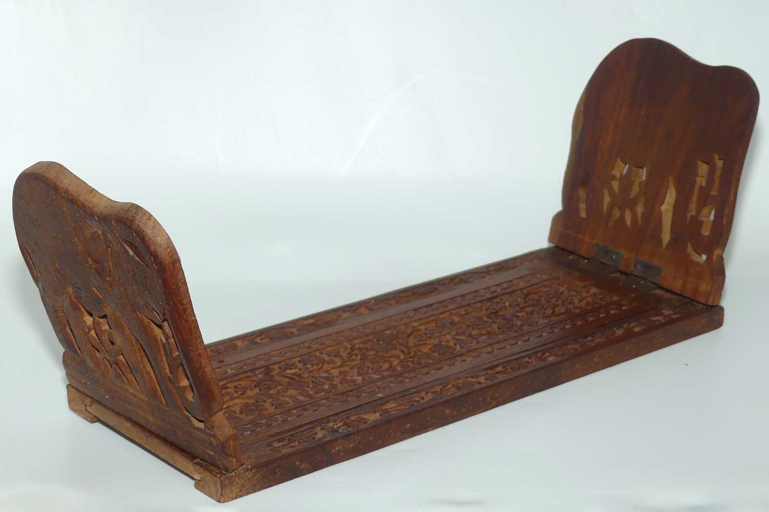 Batik Carved Teak Elephant motif expanding book slide