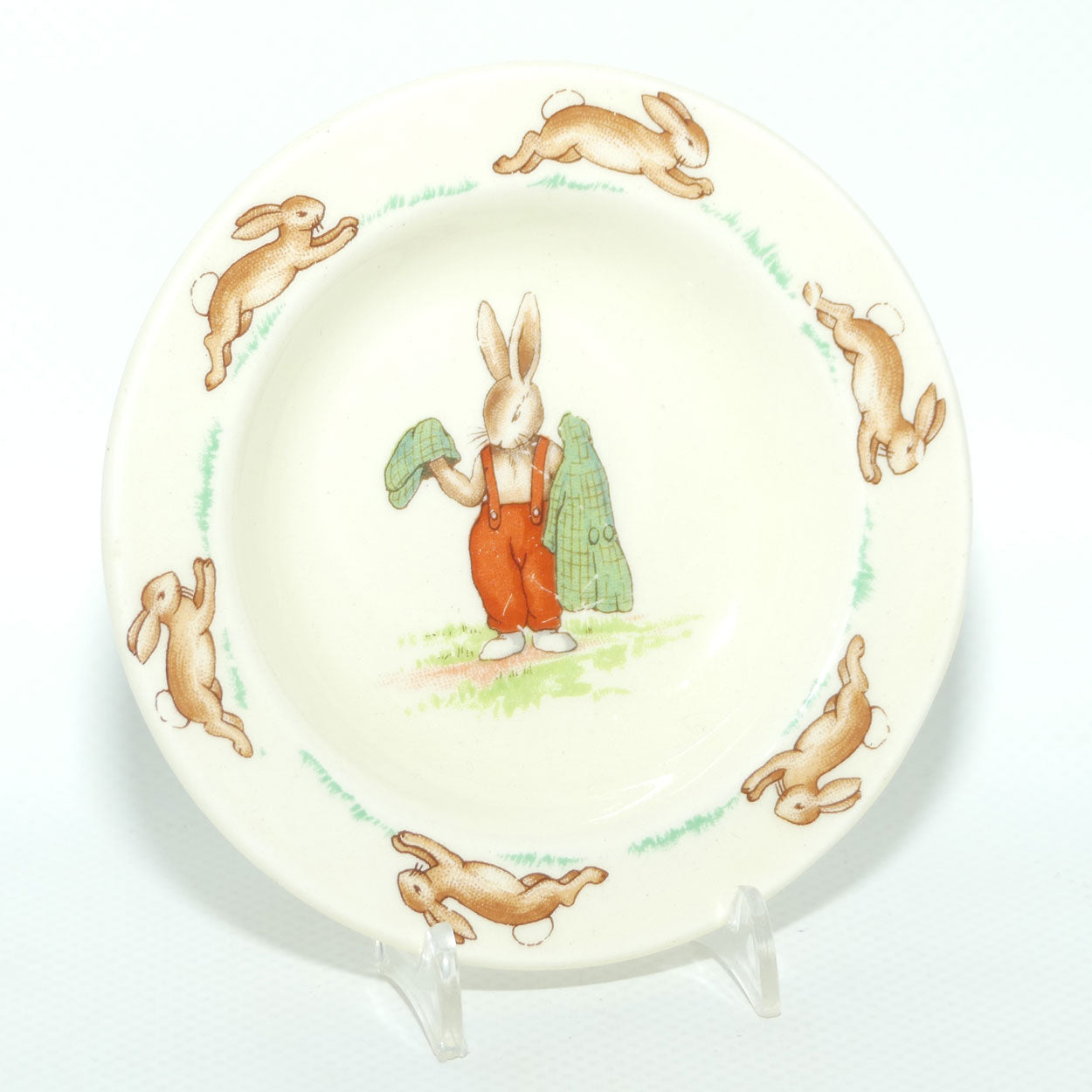 Royal Doulton Bunnykins Holding Hat and Coat beaker cover