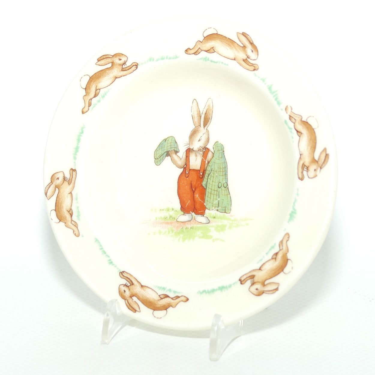 Royal Doulton Bunnykins Holding Hat and Coat beaker cover