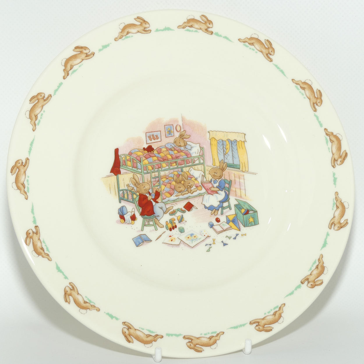 Royal Doulton Bunnykins Tableware Bedtime In Bunks  plate | 20cm | original box | #1