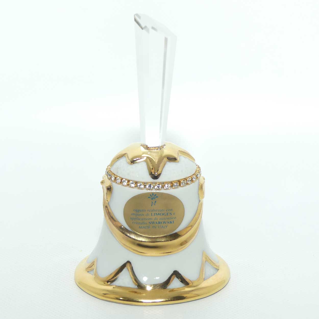 RG Capo DiMonte bell with Crystal handle and pave set crystals