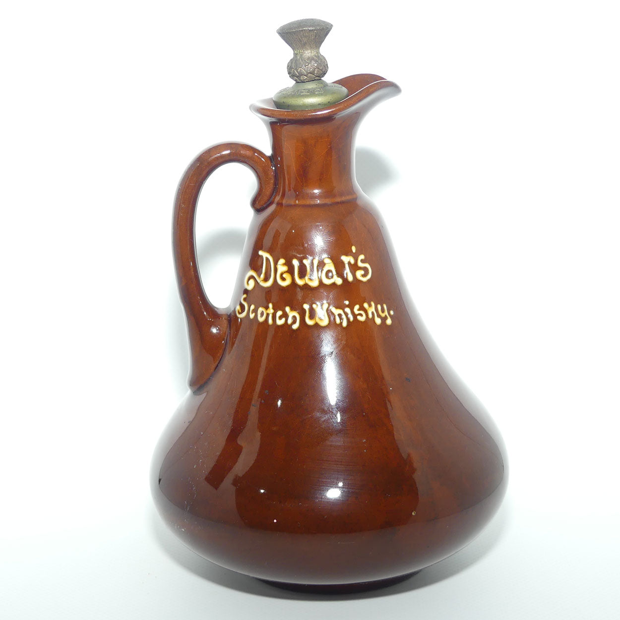 Royal Doulton Kingsware DEWARS flask Ben Jonson + stopper