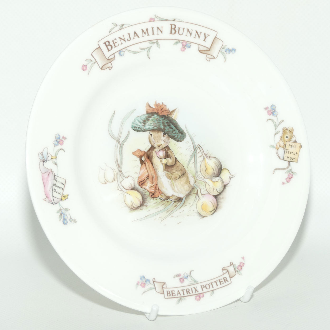 Royal Albert Beatrix Potter | The World of Beatrix Potter | Benjamin Bunny plate | 17cm plain round | boxed
