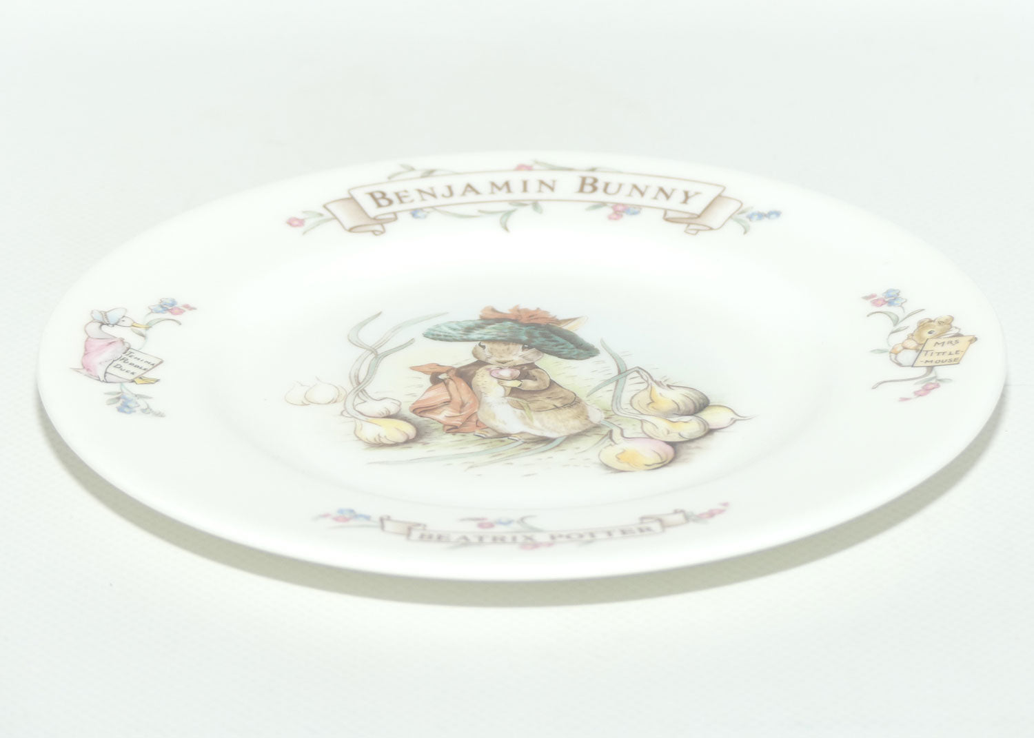 Royal Albert Beatrix Potter | The World of Beatrix Potter | Benjamin Bunny plate | 17cm plain round | boxed