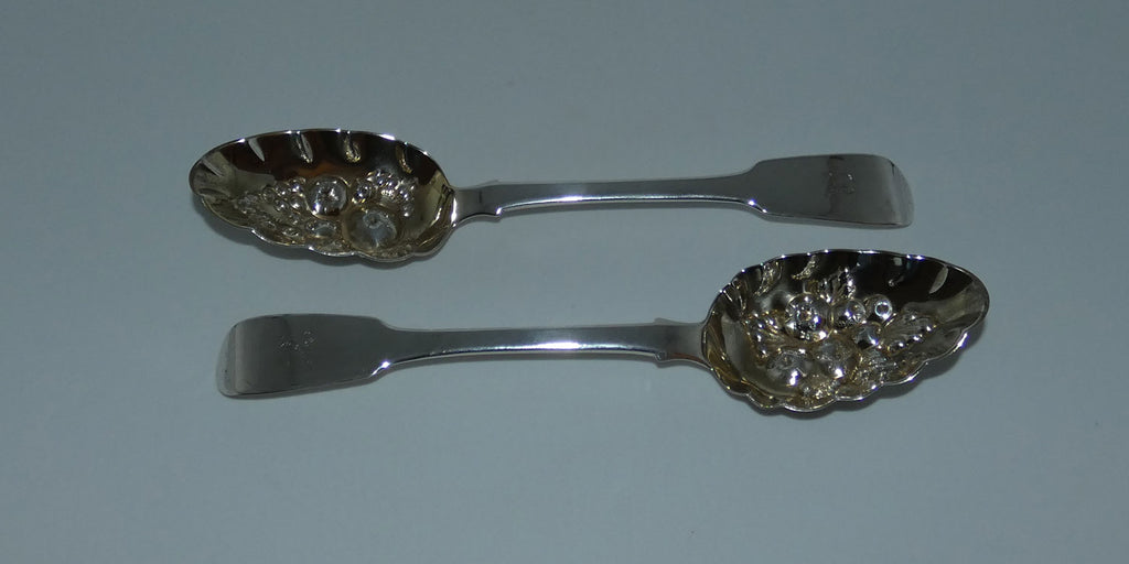 Georgian Sterling Silver Pair Berry Spoons | London 1820 | William Southey