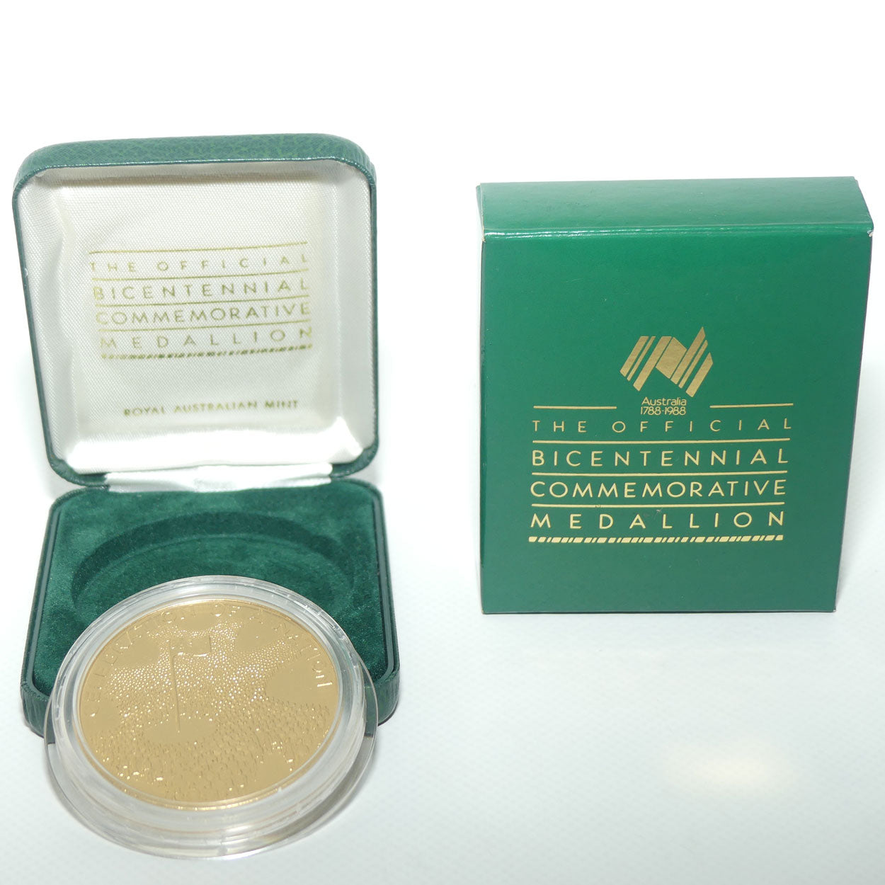 1988 The Official Australian Bicentennial Commemorative Medallion with box