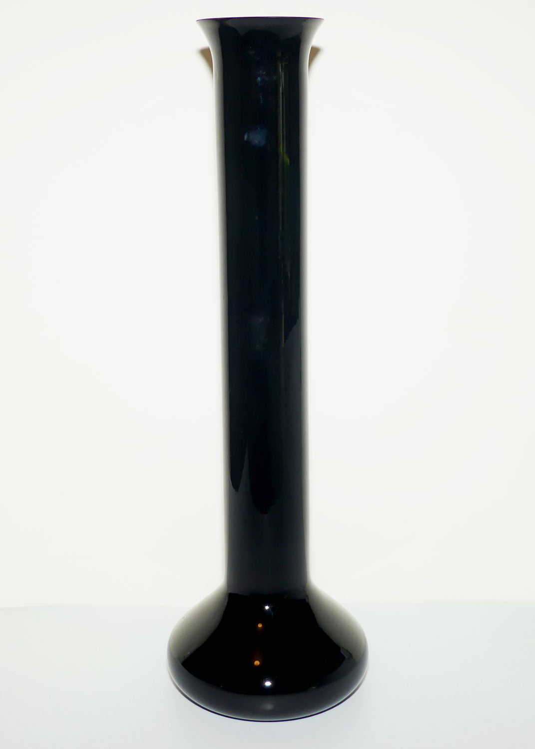 Giant Black Glass Specimen Vase | Solifleur vase | 56cm tall