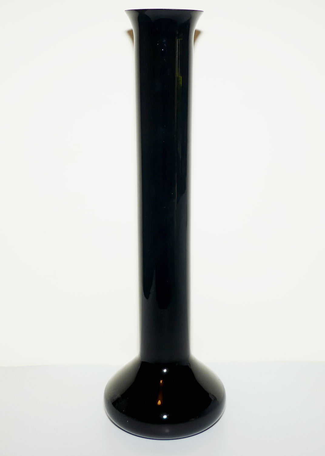 Giant Black Glass Specimen Vase | Solifleur vase | 56cm tall