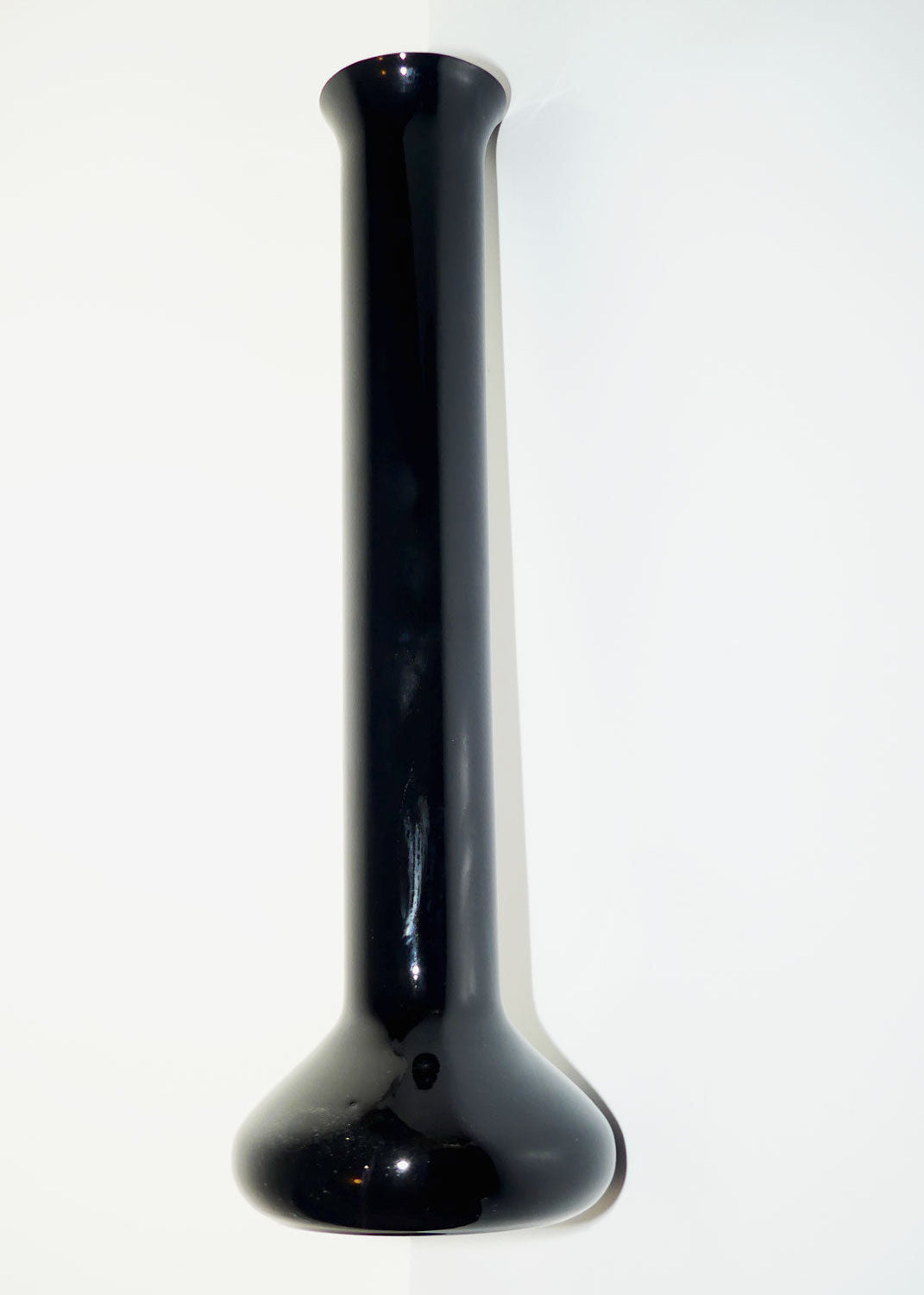 Giant Black Glass Specimen Vase | Solifleur vase | 56cm tall