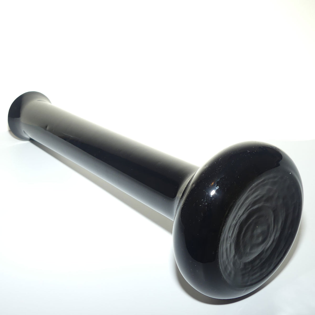 Giant Black Glass Specimen Vase | Solifleur vase | 56cm tall