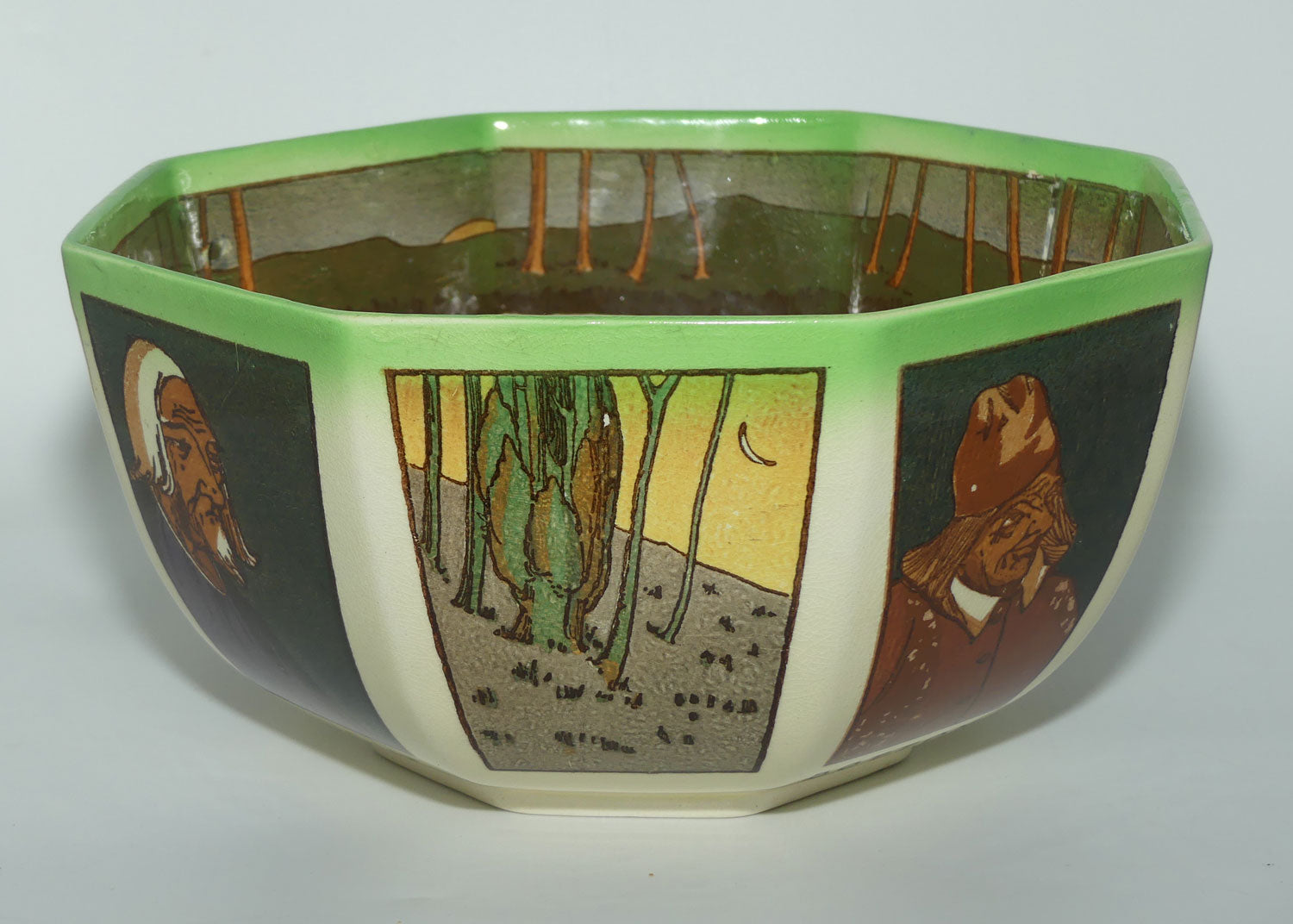 Royal Doulton Midsummer Night's Dream series large octagonal bowl | Bottom | Snout