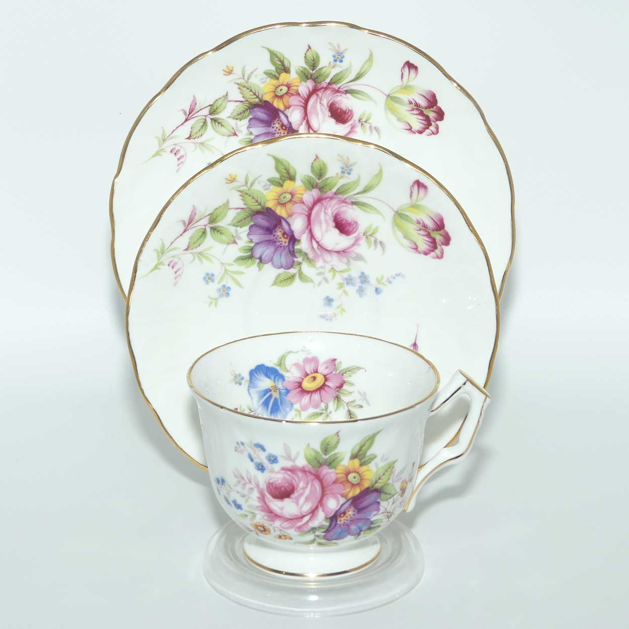 Aynsley Howard Sprays pattern tea trio
